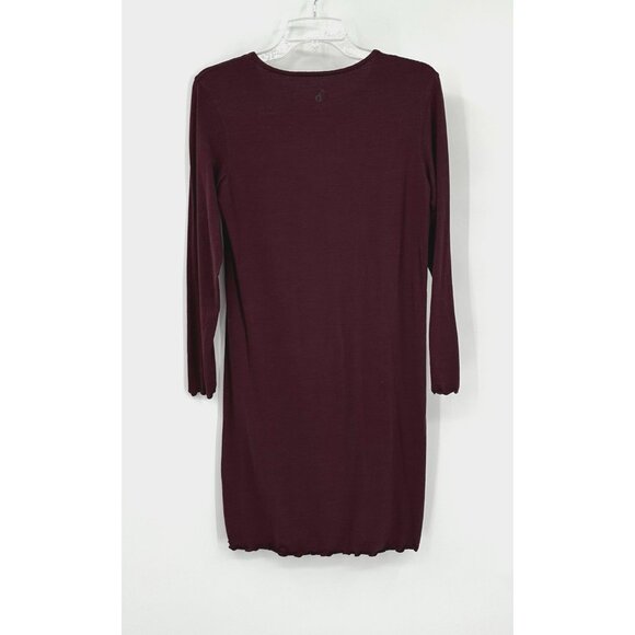nattwarm nightdress merino wool sleep shirt nightgown velvet berry S - Picture 4 of 6